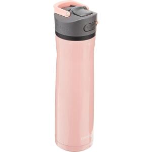 imageContigo 24oz Leakproof Stainless Steel Water Bottle with Straw ampamp Handle Dual Insulated for Cold ampamp Hot Drinks Pack of 2Pink Lemonade