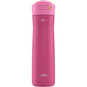 imageContigo 24oz Leakproof Stainless Steel Water Bottle with Straw ampamp Handle Dual Insulated for Cold ampamp Hot Drinks Pack of 2Wildberry
