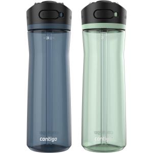 imageContigo Ashland 20 Water Bottle with AUTOSPOUT Lid  Tritan Water Bottle 24oz 3 Pack Juniper ampamp Sake ampamp Bubble TeaBlueberryAgave