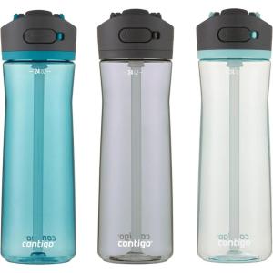 imageContigo Ashland 20 Water Bottle with AUTOSPOUT Lid  Tritan Water Bottle 24oz 3 Pack Juniper ampamp Sake ampamp Bubble TeaJuniperSakeBubble Tea