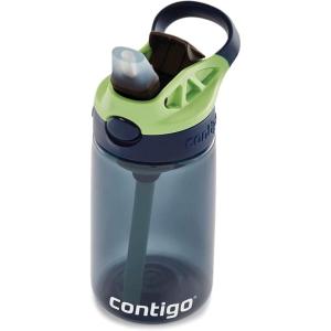 imageContigo Aubrey Kids Water Bottle with Silicone Straw and Spill Proof Lid 14oz 2Pack Whales ampamp Dragon Blue ampamp GreenBlueberry