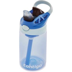 imageContigo Aubrey Kids Water Bottle with Silicone Straw and Spill Proof Lid 14oz 2Pack Whales ampamp Dragon Blue ampamp GreenCotton Candy