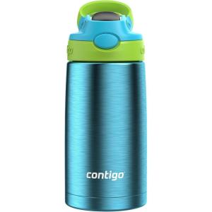 imageContigo Aubrey LeakProof SpillProof Insulated Stainless Steel Water Bottle 13 OzBlue RaspberryCool Lime