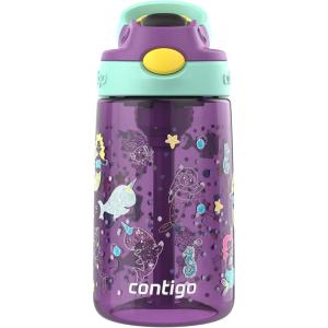 imageContigo Aubrey Paw Patrol LeakProof SpillProof Water Bottle with Autospout 14oz Paw Patrol Space Zodiac PurpleGrape Mermaids GFX