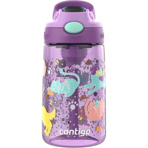 imageContigo Aubrey Paw Patrol LeakProof SpillProof Water Bottle with Autospout 14oz Paw Patrol Space Zodiac PurplePansy Playful Pets GFX