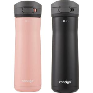 imageContigo Jackson Chill 20 Water Bottle with AUTOPOP Lid 20 oz 2PackPink Lemonade  Licorice
