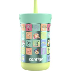 imageContigo Kids Leighton SpillProof Stainless Steel Paw Patrol Tumbler with Straw 12oz Beach Day GreenPaw Patrol Beach Day