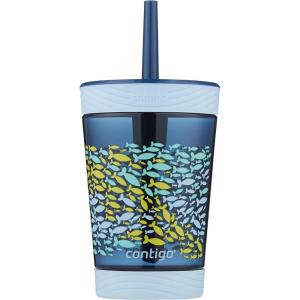 imageContigo Kids SpillProof Tumbler with Straw 14 oz 2 PackNautical Fish
