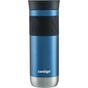 imageContigo SNAPSEAL Insulated Stainless Steel Travel Mug with Grip 16oz Blueberry Transparent Satin ampamp Gold MorelBlue Corn