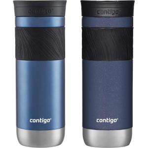 imageContigo SNAPSEAL Insulated Stainless Steel Travel Mug with Grip 16oz Blueberry Transparent Satin ampamp Gold MorelBlue CornMidnight Berry
