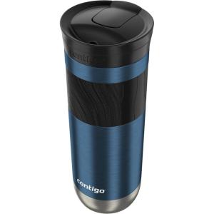 imageContigo SNAPSEAL Insulated Stainless Steel Travel Mug with Grip 16oz Blueberry Transparent Satin ampamp Gold MorelBlueberry