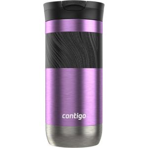 imageContigo SNAPSEAL Insulated Stainless Steel Travel Mug with Grip 16oz Blueberry Transparent Satin ampamp Gold MorelPansy