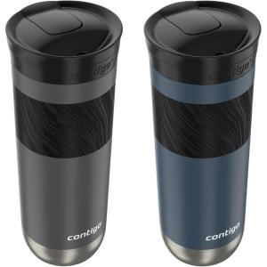 imageContigo SNAPSEAL Insulated Stainless Steel Travel Mug with Grip 16oz Blueberry Transparent Satin ampamp Gold MorelSake Blueberry