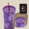 imageContigo x Ally Love Stainless Steel VacuumInsulated Tumbler wStraw Autoclose Tech Easy Clean Lid Leakproof Drinking Keeps Drinks Cold 20hours BPA Free 24oz Streeterville 20 OatmilkViolet