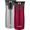 imageContigo West Loop Stainless Steel VacuumInsulated Travel Mug with SpillProof Lid 16oz 2Pack Very Berry ampamp Steel Colors Keeps Hot to 5h ampamp Cold to 12hVery Berry  Stainless Steel