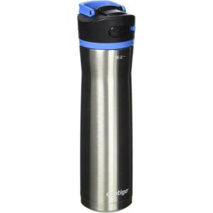 imageContigo 24oz Leakproof Stainless Steel Water Bottle with Straw ampamp Handle Dual Insulated for Cold ampamp Hot Drinks Pack of 2Stainless Steel w Blue Poppy