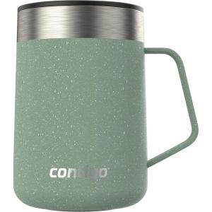 imageContigo Streeterville Stainless Steel Travel Mugs 14oz Stylish Duo Pack with SplashProof Lid VacuumInsulated Coffee Mugs with Handle ampamp Grip Base Dishwasher Safe  Licorice ampamp SaltAgave Powder Coat Speckle