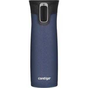 imageContigo West Loop Stainless Steel VacuumInsulated Travel Mug with SpillProof Lid 16oz 2Pack Very Berry ampamp Steel Colors Keeps Hot to 5h ampamp Cold to 12hMidnight Berry