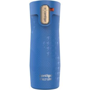 imageContigo West Loop Stainless Steel VacuumInsulated Travel Mug with SpillProof Lid 16oz 2Pack Very Berry ampamp Steel Colors Keeps Hot to 5h ampamp Cold to 12hStellar Jay