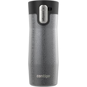 imageContigo West Loop Stainless Steel VacuumInsulated Travel Mug with SpillProof Lid 16oz 2Pack Very Berry ampamp Steel Colors Keeps Hot to 5h ampamp Cold to 12hCrystal Sake