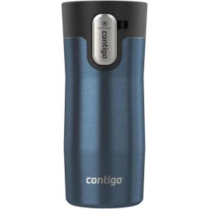 imageContigo West Loop Stainless Steel VacuumInsulated Travel Mug with SpillProof Lid 16oz 2Pack Very Berry ampamp Steel Colors Keeps Hot to 5h ampamp Cold to 12hBlueberry