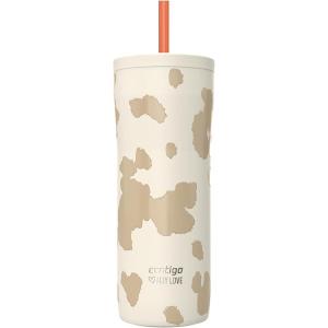 imageContigo x Ally Love Stainless Steel VacuumInsulated Tumbler wStraw Autoclose Tech Easy Clean Lid Leakproof Drinking Keeps Drinks Cold 20hours BPA Free 24oz Streeterville 20 OatmilkOatmilk