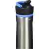 imageContigo Cortland Chill 20 Blueberry Stainless Steel Water Bottle VacuumInsulated SpillProof Lid 24oz Ideal for Hot or Cold Drinks Interchangeable Lid Perfect for Kids amp AdultsStainless Steel w Blue Poppy