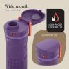 imageContigo Jackson Chill 20 VacuumInsulated Stainless Steel Water Bottle with Secure Lid LeakProof Travel Friendly 20oz Capacity Blueberry Color Keeps Drinks Cold for 12 HoursViolet