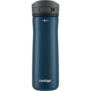 imageContigo Jackson Chill 20 VacuumInsulated Stainless Steel Water Bottle with Secure Lid LeakProof Travel Friendly 20oz Capacity Blueberry Color Keeps Drinks Cold for 12 HoursBlueberry
