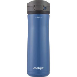 imageContigo Jackson Chill 20 VacuumInsulated Stainless Steel Water Bottle with Secure Lid LeakProof Travel Friendly 20oz Capacity Blueberry Color Keeps Drinks Cold for 12 HoursBlue Corn