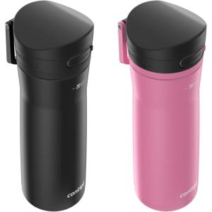 imageContigo Jackson Chill 20 VacuumInsulated Stainless Steel Water Bottle with Secure Lid LeakProof Travel Friendly 20oz Capacity Blueberry Color Keeps Drinks Cold for 12 HoursPansy Licorice