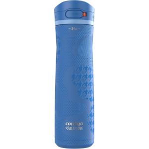 imageContigo Jackson Chill 20 VacuumInsulated Stainless Steel Water Bottle with Secure Lid LeakProof Travel Friendly 20oz Capacity Blueberry Color Keeps Drinks Cold for 12 HoursStellar Jay