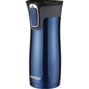 imageContigo West Loop 20 LeakProof SpillProof Insulated Stainless Steel Travel Mug 20oz Licorice MetallicDeep Blue