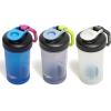 imageContigo Fit Shake amp Go 20 Shaker Bottle with LeakProof Lid 20oz Gym Water Bottle with Whisk and Carabiner Handle Dishwasher Safe Mixer Bottle 3Pack Blue Poppy amp Earl Grey amp Salt