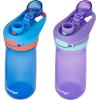 imageContigo Jessie Kids Water Bottle LeakProof Lid 14oz DishwasherSafe Fits Most Cup Holders 2Pack Blue PoppyCoral amp AmethystJadeBlue PoppyCoral  AmethystJade