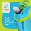 imageContigo Kids Cleanable AUTOSPOUT Water Bottle 14oz 2 Pack Strawberry Ice CreamBlue Raspberry  Blueberry