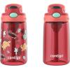 imageContigo Kids Cleanable AUTOSPOUT Water Bottle 14oz 2 Pack Strawberry Ice CreamGoji Berry Dinos GFX Goji Berry Coral