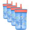 imageContigo Kids Leighton Straw Tumbler with SpillProof LeakProof Lid 14oz Blue PoppyNarwhalsBlue PoppyNarwhals