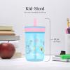 imageContigo Kids Leighton Straw Tumbler with SpillProof LeakProof Lid 14oz Blue PoppyNarwhalsBlue Raspberry  Azalea