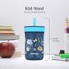 imageContigo Kids Leighton Straw Tumbler with SpillProof LeakProof Lid 14oz Blue PoppyNarwhalsBlueberry  Jade