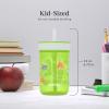 imageContigo Kids Leighton Straw Tumbler with SpillProof LeakProof Lid 14oz Blue PoppyNarwhalsCool Lime Dogs GFX