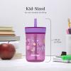 imageContigo Kids Leighton Straw Tumbler with SpillProof LeakProof Lid 14oz Blue PoppyNarwhalsGrapeTulips