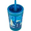 imageContigo Kids Leighton Straw Tumbler with SpillProof LeakProof Lid 14oz Blue PoppyNarwhalsGummy Spaceship