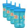 imageContigo Kids Leighton Straw Tumbler with SpillProof LeakProof Lid 14oz Blue PoppyNarwhalsJuniperBlue Forest