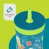 imageContigo Kids Leighton Straw Tumbler with SpillProof LeakProof Lid 14oz Blue PoppyNarwhalsLime  Juniper