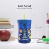 imageContigo Kids Leighton Straw Tumbler with SpillProof LeakProof Lid 14oz Blue PoppyNarwhalsPaw Patrol Power Pups