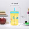 imageContigo Kids Leighton Straw Tumbler with SpillProof LeakProof Lid 14oz Blue PoppyNarwhalsPineappleDinos
