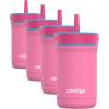 imageContigo Kids Leighton Straw Tumbler with SpillProof Lid 12oz RaspberryAzaleaAzalea