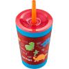 imageContigo Kids SpillProof Tumbler with Straw amp LeakProof Lid 12oz VacuumInsulated Stainless Steel Water Bottle for Kids Dishwasher Safe amp Fits Most Cup Holders Tumbler for School Home TravelWatermelon Blue Poppy with Dino