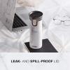 imageContigo Pinnacle VacuumInsulated Stainless Steel Travel Mug with SpillProof Lid Reusable Coffee Cup or Water Bottle with LeakProof Lid Keeps Drinks Hot or Cold for Hours 14oz White MarbleTwilight Shell